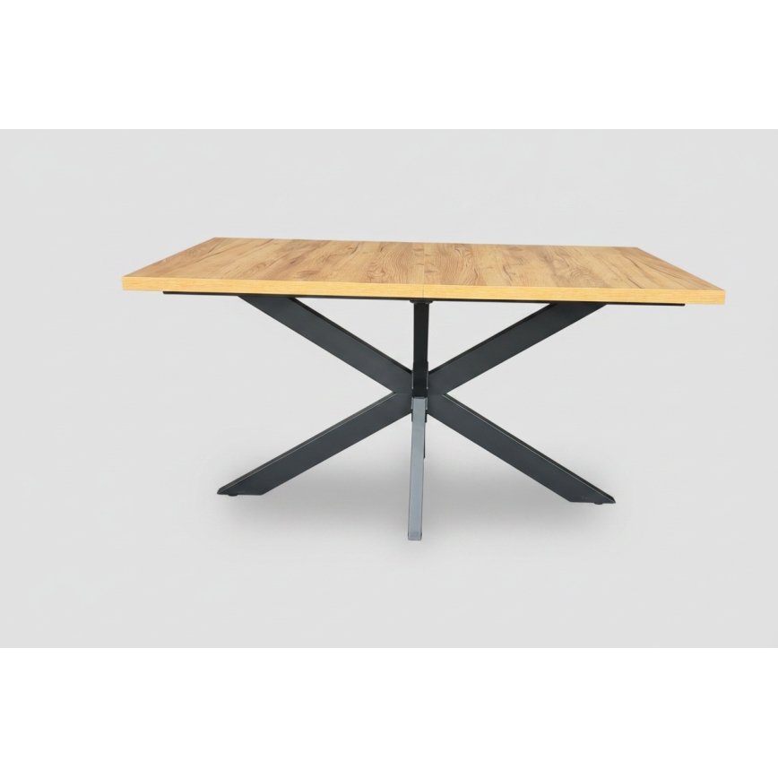 Rozkladací jedálenský stôl SAMLE 150/190x80 cm dub craft/čierna