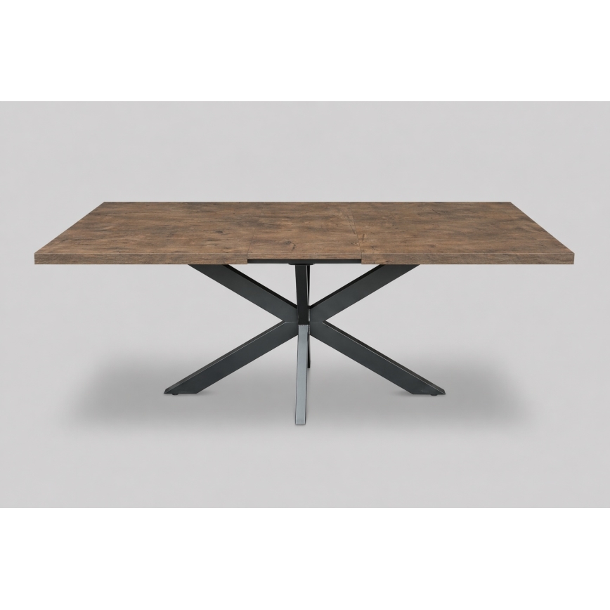 Rozkladací jedálenský stôl SAMLE 150/190x80 cm dub Lefkas/čierna