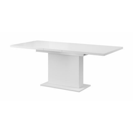 Rozkladací jedálenský stôl STRAP 160/200 x 90 cm biely