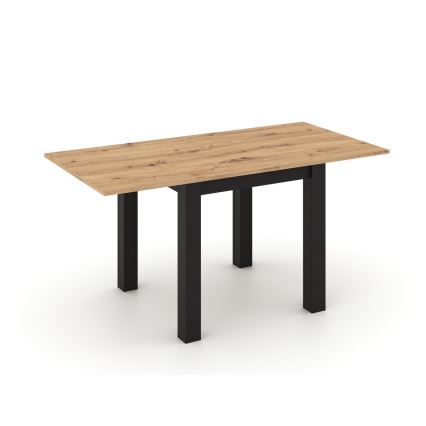 Rozkladací jedálenský stôl ZARO 80/160x80 cm dub artisan/čierna