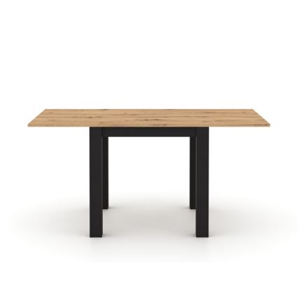 Rozkladací jedálenský stôl ZARO 80/160x80 cm dub artisan/čierna