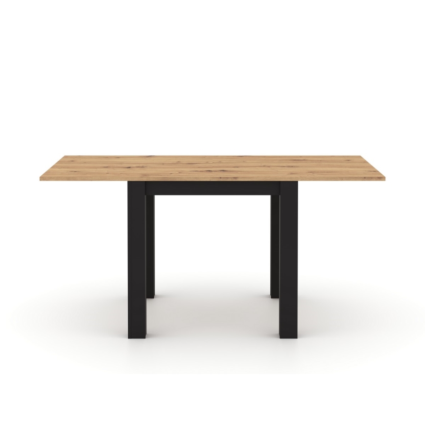 Rozkladací jedálenský stôl ZARO 80/160x80 cm dub artisan/čierna