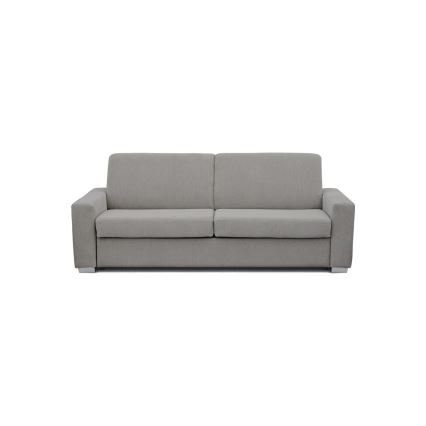 Rozkladacia trojmiestna pohovka na každodenné spanie LEKA sivá