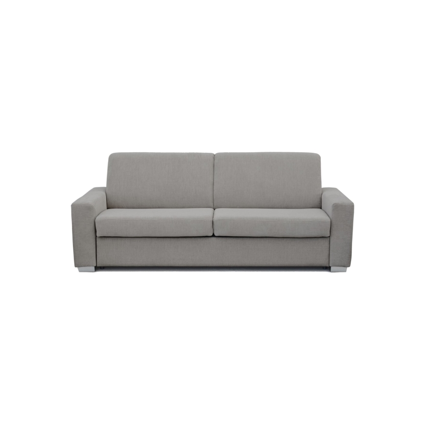 Rozkladacia trojmiestna pohovka na každodenné spanie LEKA sivá