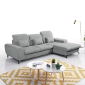 Rozkladacia čalúnená rohová sedacia súprava ALTA v tvare L, pravá, sivá, s úložným priestorom