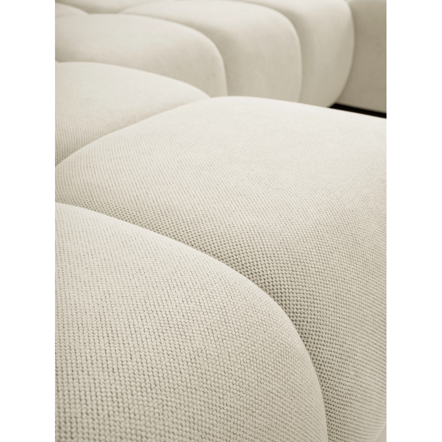 Rozkladacia čalúnená sedacia súprava v tvare U ALMADA s úložným priestorom, béžová