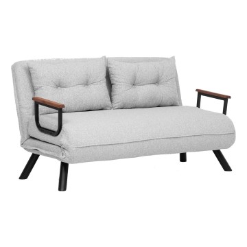 Rozkladacia dvojmiestná pohovka QIRA, sivá