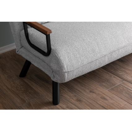 Rozkladacia dvojmiestná pohovka QIRA, sivá