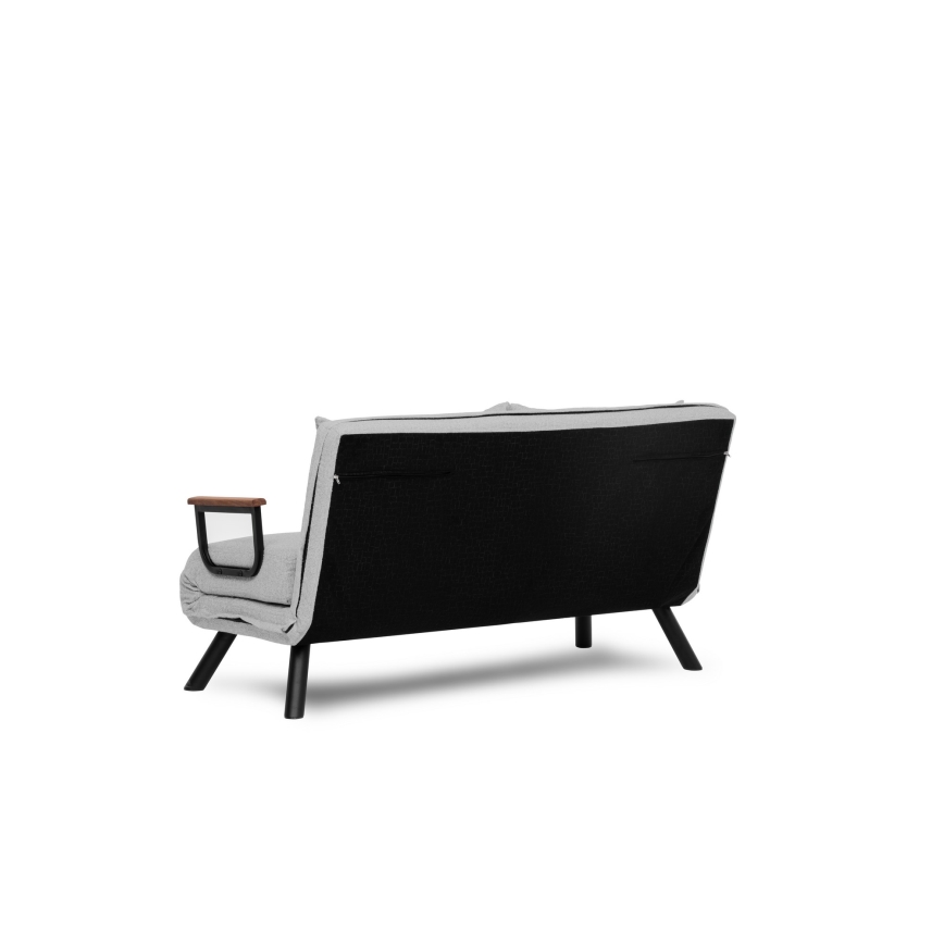 Rozkladacia dvojmiestná pohovka QIRA, sivá