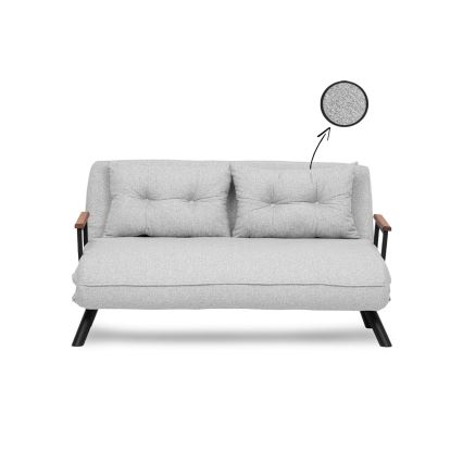 Rozkladacia dvojmiestná pohovka QIRA, sivá