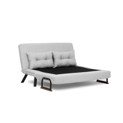 Rozkladacia dvojmiestná pohovka QIRA, sivá