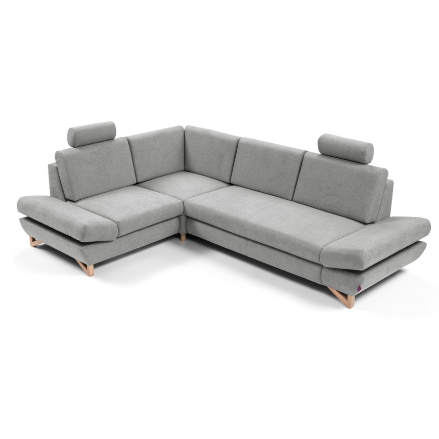 Rozkladacia rohová čalúnená sedacia súprava v tvare L AVESTA ľavá, šedá