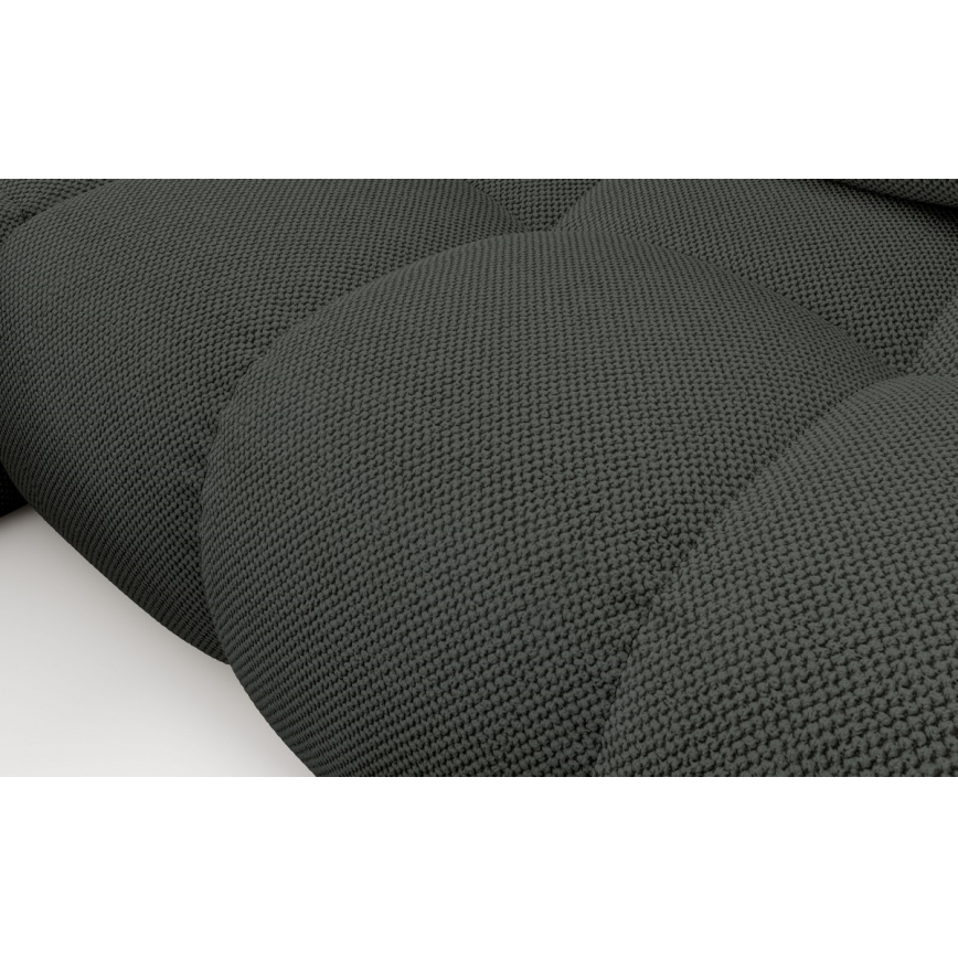 Rozkladacia rohová čalúnená sedacia súprava do tvaru L s úložným priestorom ALMADA, ľavá, antracit