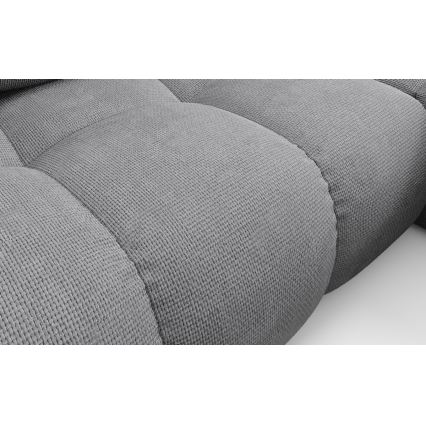 Rozkladacia rohová čalúnená sedacia súprava do tvaru L ALMADA pravá sivá