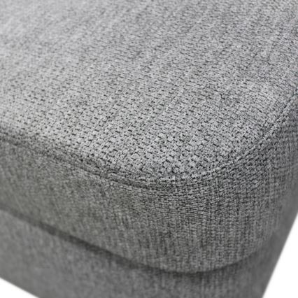 Rozkladacia rohová sedacia súprava s úložným priestorom do U SERPA pravá sivá