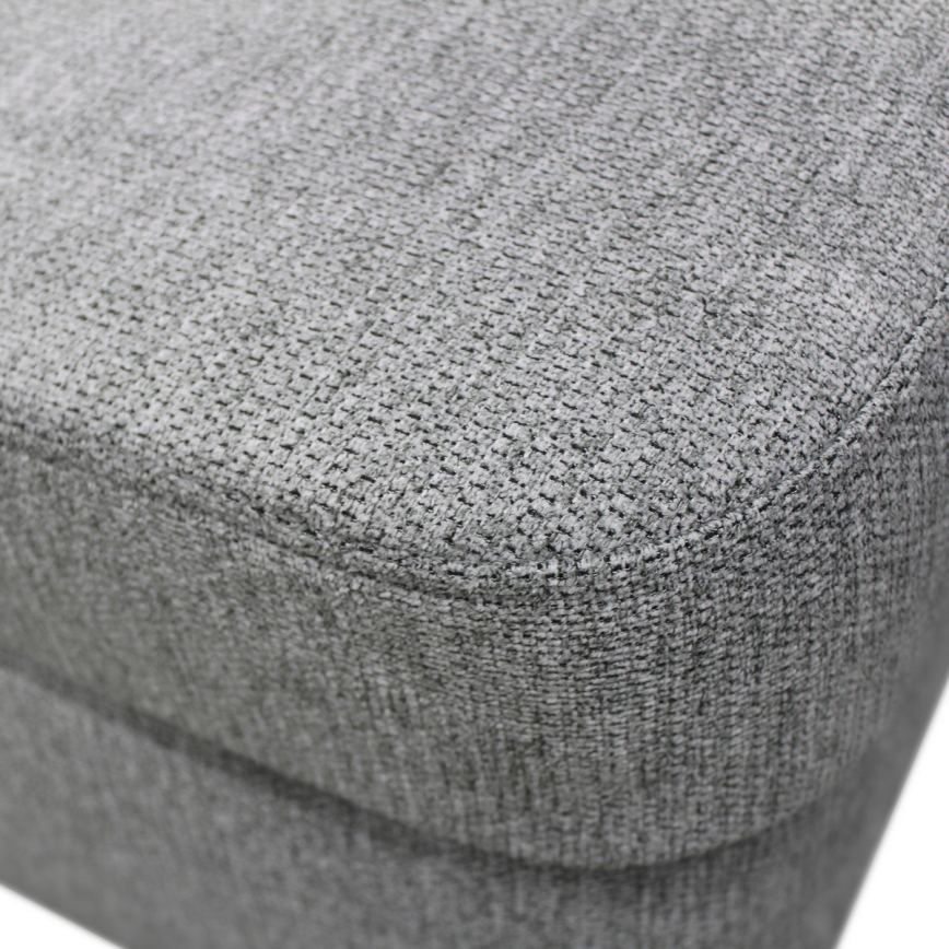 Rozkladacia rohová sedacia súprava s úložným priestorom do U SERPA pravá sivá