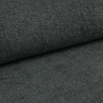 Rozkladacia rohová sedacia súprava v tvare L CASTELO, ľavé prevedenie, s úložným priestorom, tmavosivá