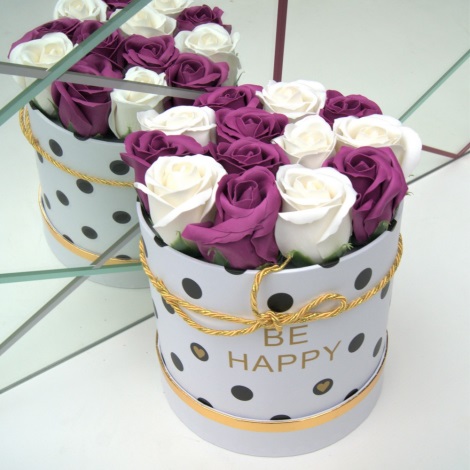 Ruže z penového mydla BE HAPPY - veľkosť M (13 kusov)