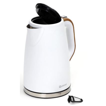 Rýchlovarná kanvica 1,7 l 2400W/230V nerez/biela