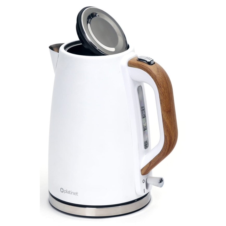 Rýchlovarná kanvica 1,7 l 2400W/230V nerez/biela