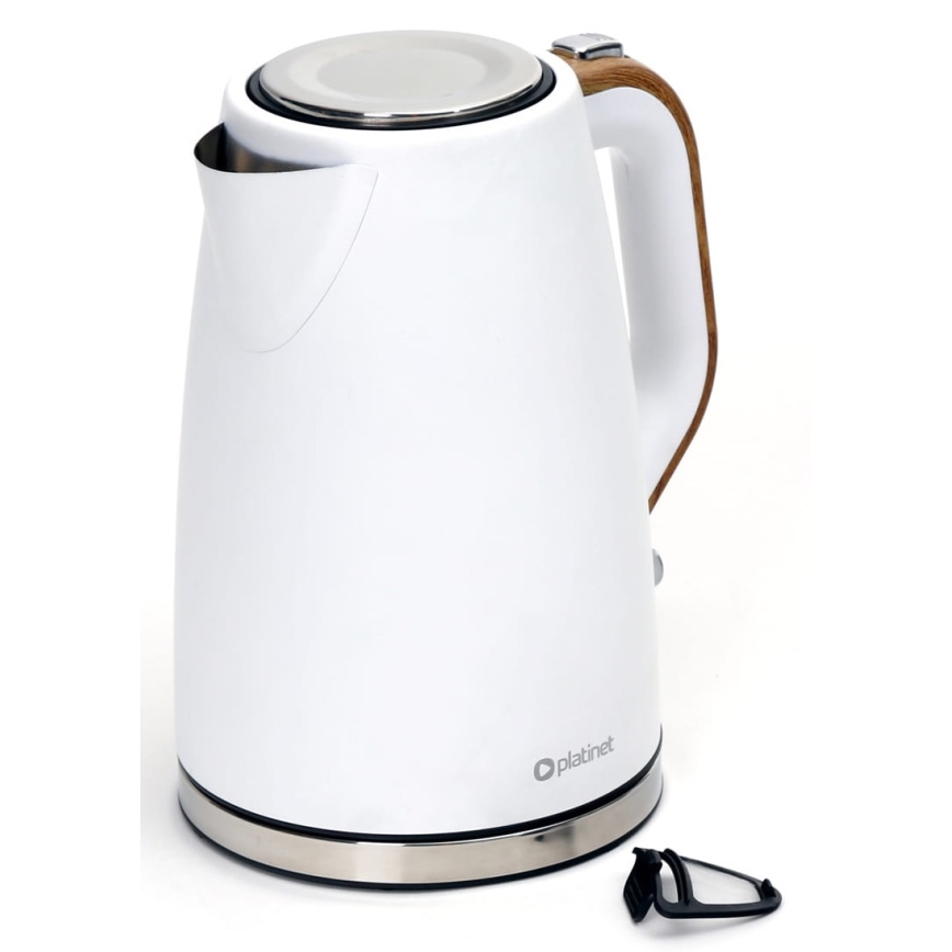 Rýchlovarná kanvica 1,7 l 2400W/230V nerez/biela