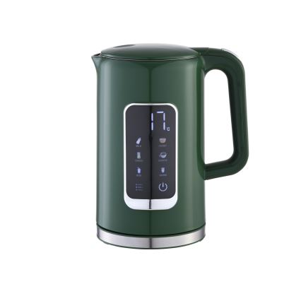 Rýchlovarná kanvica s LCD displejom 1,7 l 2200W/230V zelená + cestovný hrnček 450 ml