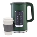 Rýchlovarná kanvica s LCD displejom 1,7 l 2200W/230V zelená + cestovný hrnček 450 ml