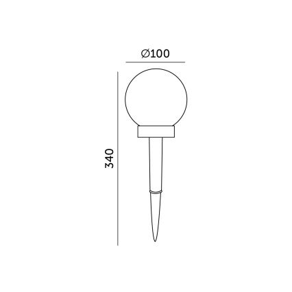 SADA 10x LED Solárna lampa LED/0,12W/1,2V 6500K IP44 čierna/biela