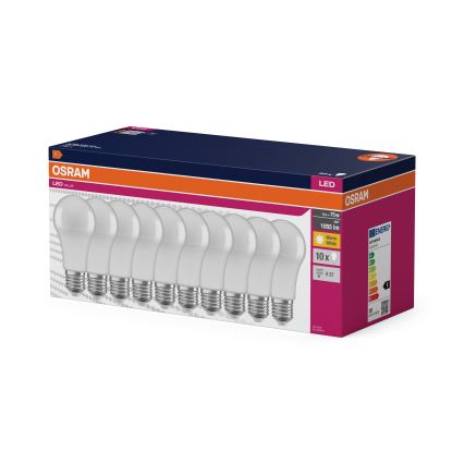 Sada 10x LED žiarovka CLASSIC A75 E27/10W/230V 2700K - Osram