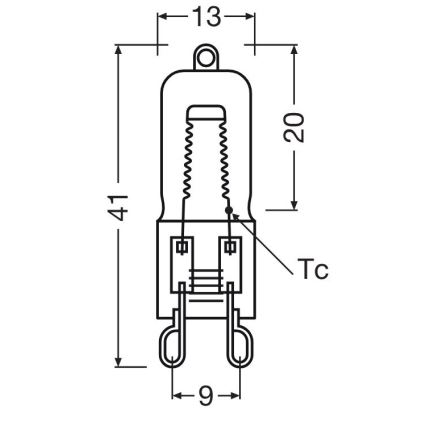 SADA 10x Žiaroviek do rúry HALOPIN G9/40W/230V 2700K - Osram