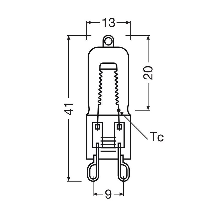 SADA 10x Žiaroviek do rúry HALOPIN G9/40W/230V 2700K - Osram