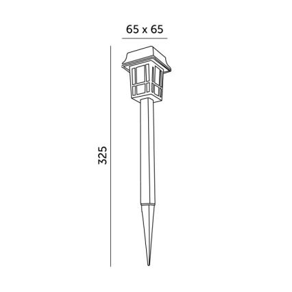SADA 12x LED Solárna lampa LED/0,06W/1,2V 6500K IP44