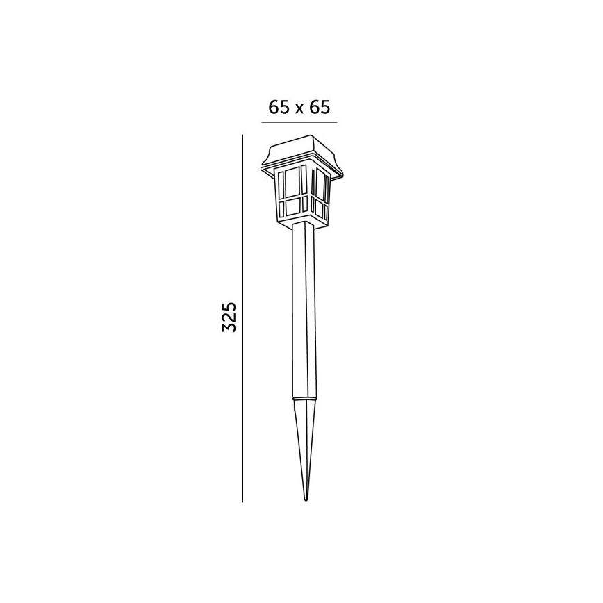 SADA 12x LED Solárna lampa LED/0,06W/1,2V 6500K IP44