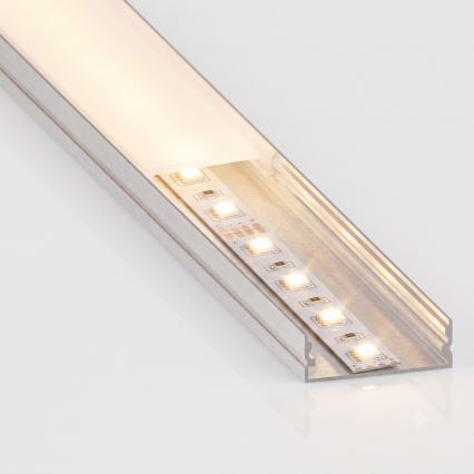 SADA 1x LED pás MYLIVING LIGHTSTRIP LED/22W/230V 5 m + 5x zapustené profily 1 m strieborná/biela