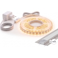 SADA 1x LED pásik MYLIVING LIGHTSTRIP LED/22W/230V 5 m + 5x zapustený profil 1 m strieborná/biela