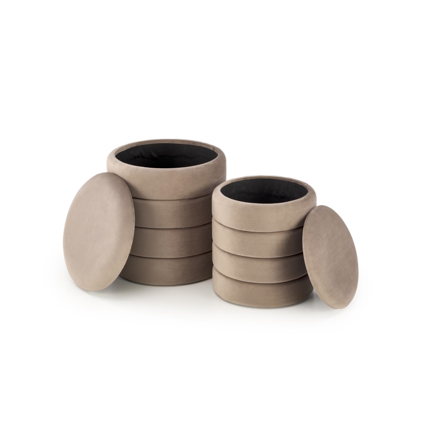 Sada 2 ks taburetov PAX, priemer 33/40 cm, taupe