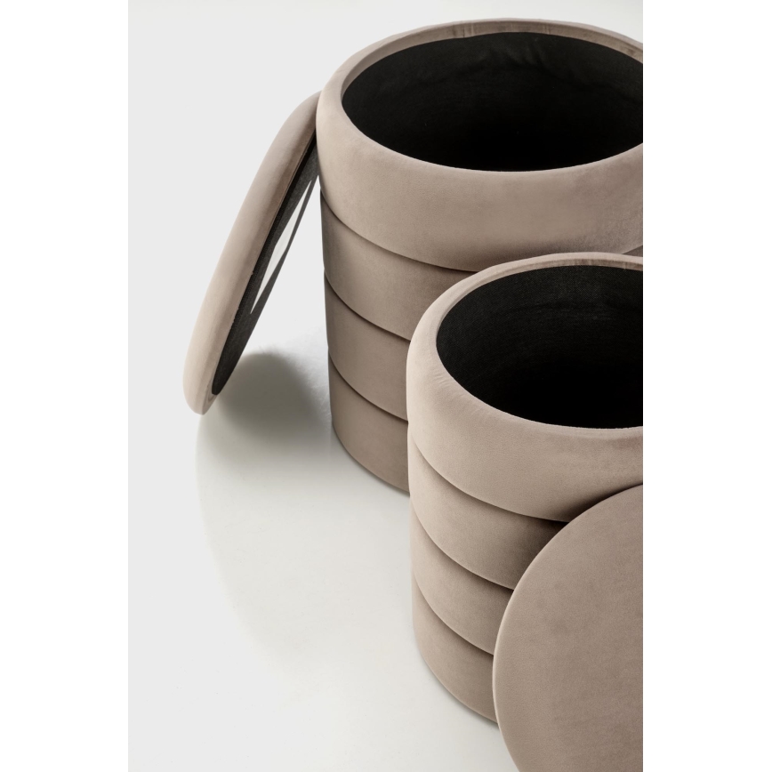 Sada 2 ks taburetov PAX, priemer 33/40 cm, taupe