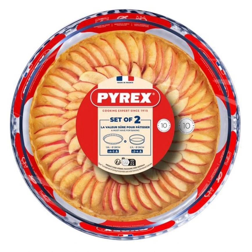 Sada 2 kusov foriem na koláč PYREX, priemer 26/28 cm