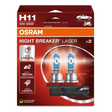 SADA 2x Autožiarovka NIGHT BREAKER H11 PGJ19-2/55W/12V - Osram