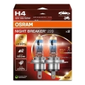 SADA 2x Autožiarovka NIGHT BREAKER H4 P43t/60/55W/12V - Osram