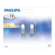 SADA 2x Halogénová žiarovka Philips G4/7W/12V 2750K