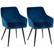 SADA 2x Jedálenská stolička RICO modrá