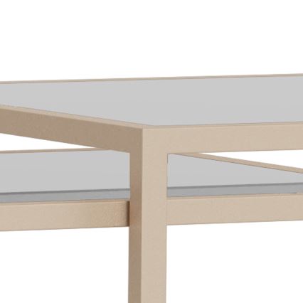 SADA 2x Konferenčný stolík SARON 90x50 cm sivá/priehľadná