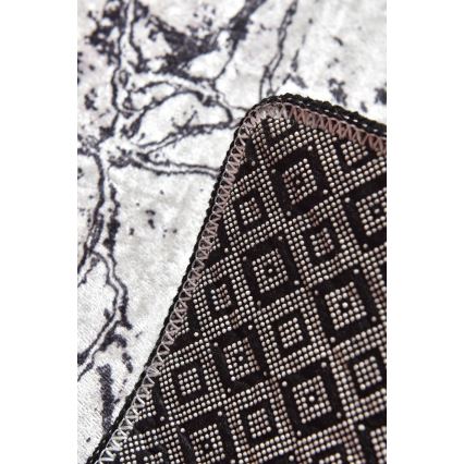 SADA 2x Kúpeľňová predložka MARBLE 60/100 cm biela/čierna