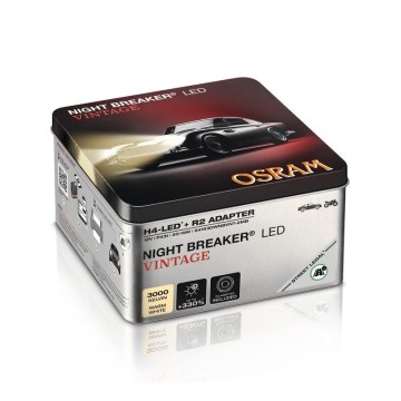 Sada 2x LED autožiaroviek NIGHT BREAKER VINTAGE H4 P43T/20W/12V 3000K - Osram