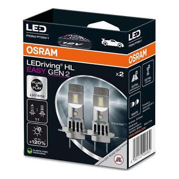 SADA 2x LED Autožiarovka EASY GEN H7 PX26d/16W/12V 6500K - Osram