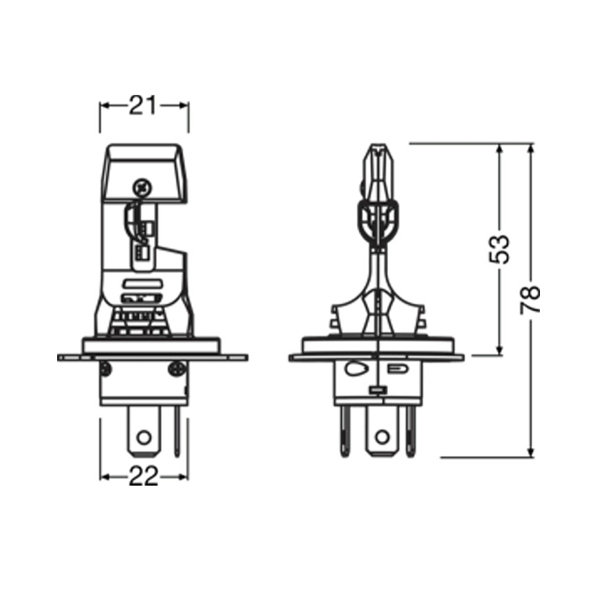Sada 2x LED autožiarovka NIGHT BREAKER SPEED H4 P43T/14W/12V 6000K - Osram