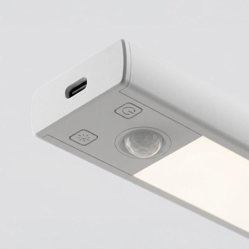 Sada 2 ks LED nabíjateľných svietidiel do nábytku s pohybovým a súmrakovým senzorom VIRO LED/1W/3,7V 800 mAh 3000/4000/6500K 20 cm biela