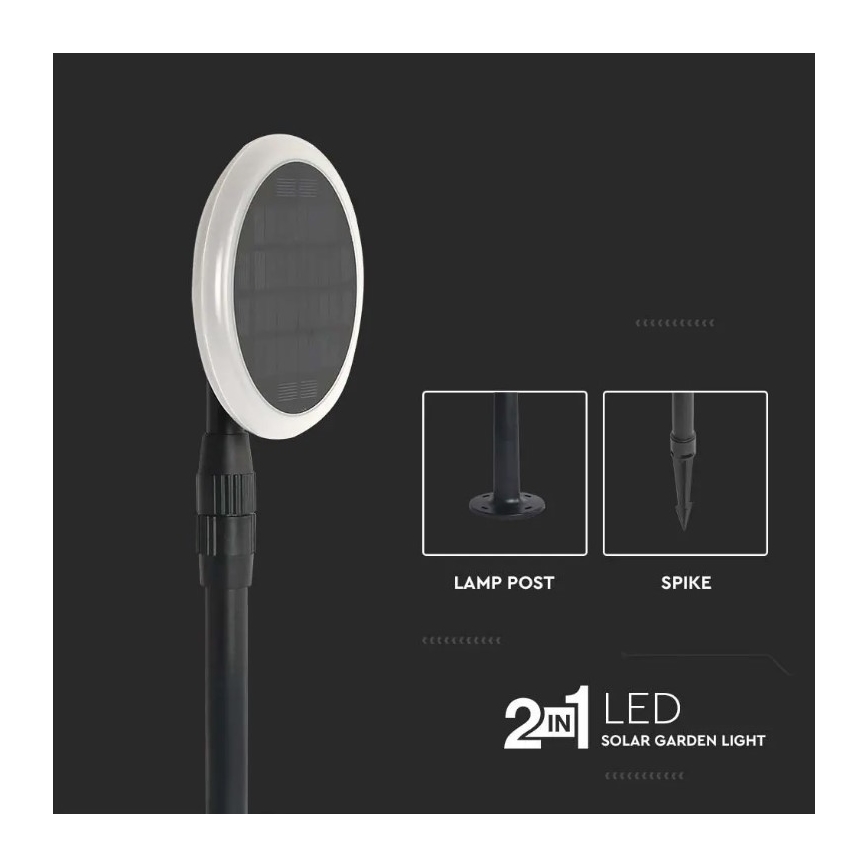 SADA 2x LED Nastaviteľná solárna lampa GARDEN LED/3W/5V 42-80 cm 3000K IP65