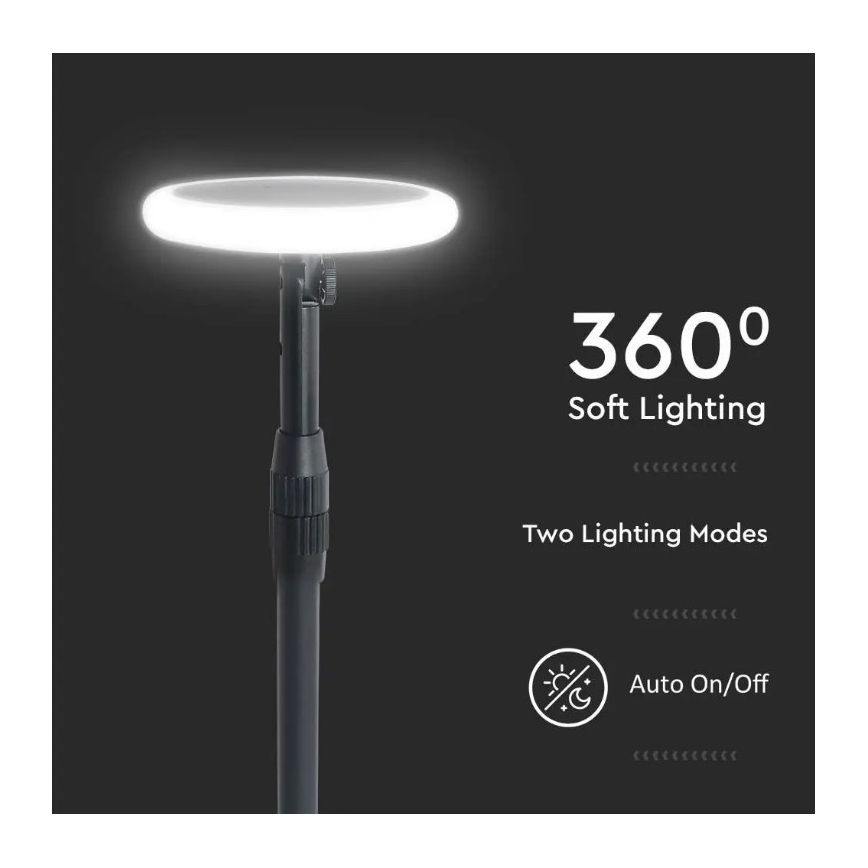 SADA 2x LED Nastaviteľná solárna lampa GARDEN LED/3W/5V 42-80 cm 3000K IP65